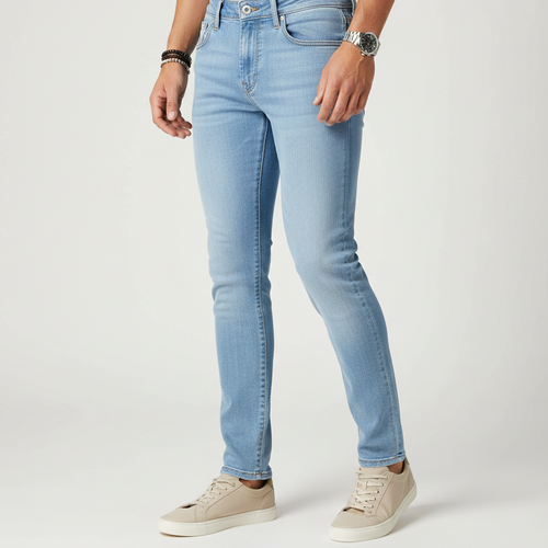 SLIM FIT DENIM TROUSERS